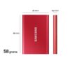Samsung T7 1TB USB 3.2 Gen 2 Portable SSD - Blue - Image 10