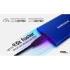 Samsung T7 1TB USB 3.2 Gen 2 Portable SSD - Blue - Image 2