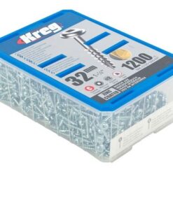 Kreg Zinc Pocket Hole Screws 32mm 1.25" #8 Coarse Thread Mx Loc 1200ct