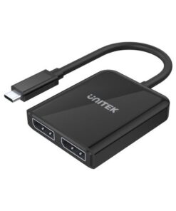 8K USB-C to Dual DisplayPort 1.4 Adapter with MST Dual Monitor