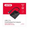 8K USB-C to Dual DisplayPort 1.4 Adapter with MST Dual Monitor - Image 2