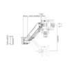 Slatwall Bracket Steel Monitor Arm - Image 4