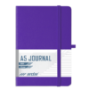SDS A5 192 Page Lined Journal Hard Cover with Elastic Closure - Purple