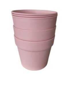 Gro Plastic Flower Pot Set 3 Pieces - Pink
