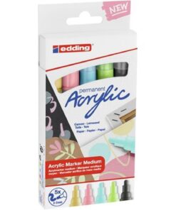 Edding - 5100 Permanent Acrylic Markers Pastel 5`s