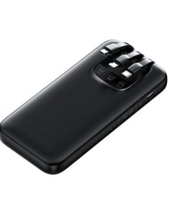 Romoss Pastel 10000mAh 15W Power Bank With Built in Cables - Black