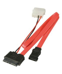 Lindy Internal Slim SATA Cable with 5.25" PSU Power Connection Cable