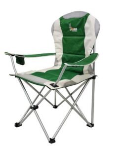 AfritrailRoan Deluxe Padded Folding Armchair Green 140kg