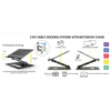 Port Design 2 in 1 USB-C Docking Station Integrated 17" Laptop Stand - Image 10