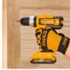 Ingco - Lithium-Ion Cordless Drill (20V) & Masonry Drill Bit Set - Combo - Image 5
