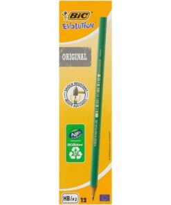 BIC Ecolutions Evolution 650 HB Pencils (Box of 12) Ultra Resistant lead