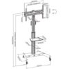 32 - 65  Low Cost Aluminium TV Trolley - Image 3