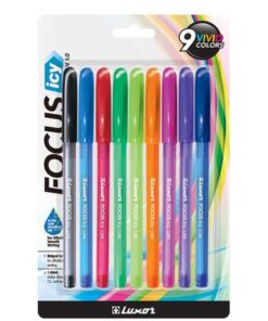 Luxor Focus Icy Ball Point Pen Set  9Pcs. (1760/9BC)