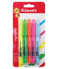 Luxor Fluorescent Highlighter 4Pcs. Assorted (4140)